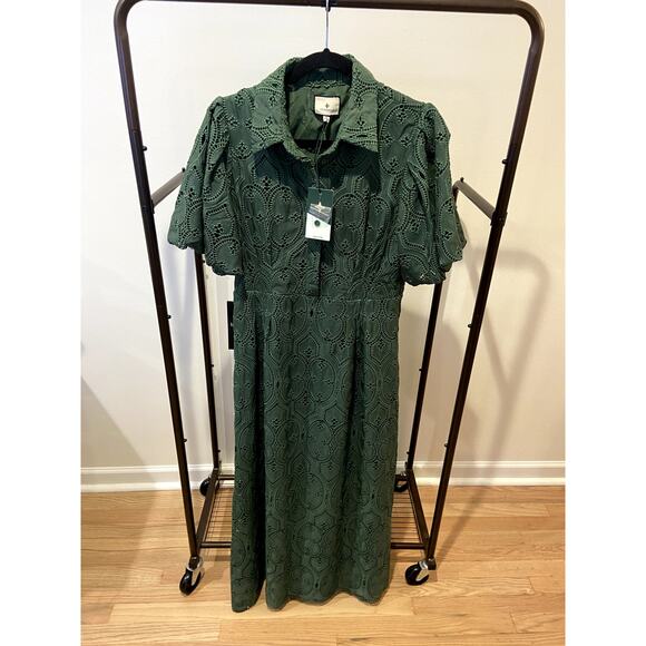 Tuckernuck Olive Green Delaney Dress size M medium - Picture 2 of 5